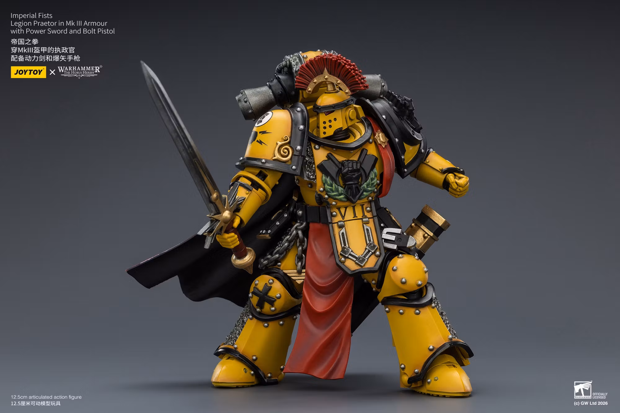 Warhammer: The Horus Heresy Imperial Fists Legion Praetor in Mk III Armour 1/18 Scale Action Figure