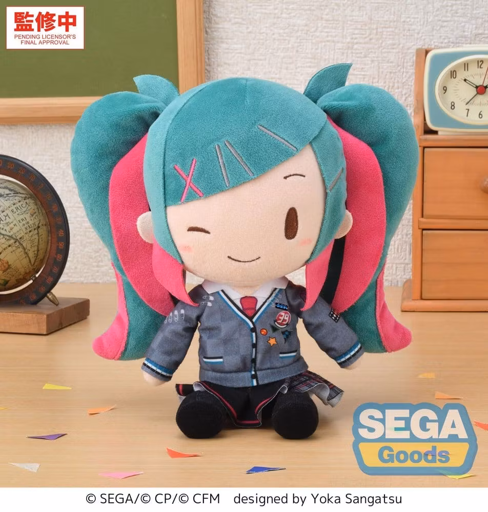 Vocaloid Fuwa Petit Hatsune Miku (School Sekai) Medium Plush