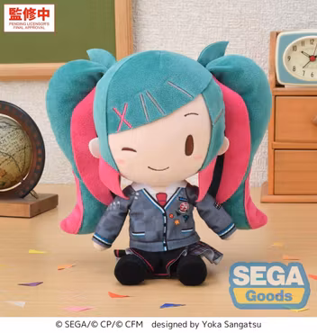 Vocaloid Fuwa Petit Hatsune Miku (School Sekai) Medium Plush