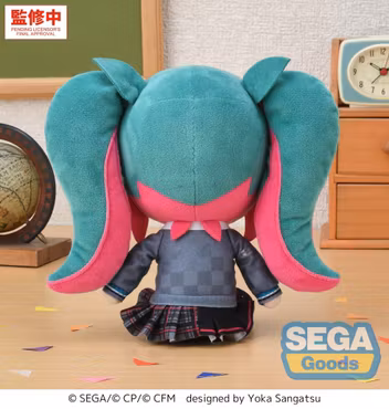 Vocaloid Fuwa Petit Hatsune Miku (School Sekai) Medium Plush