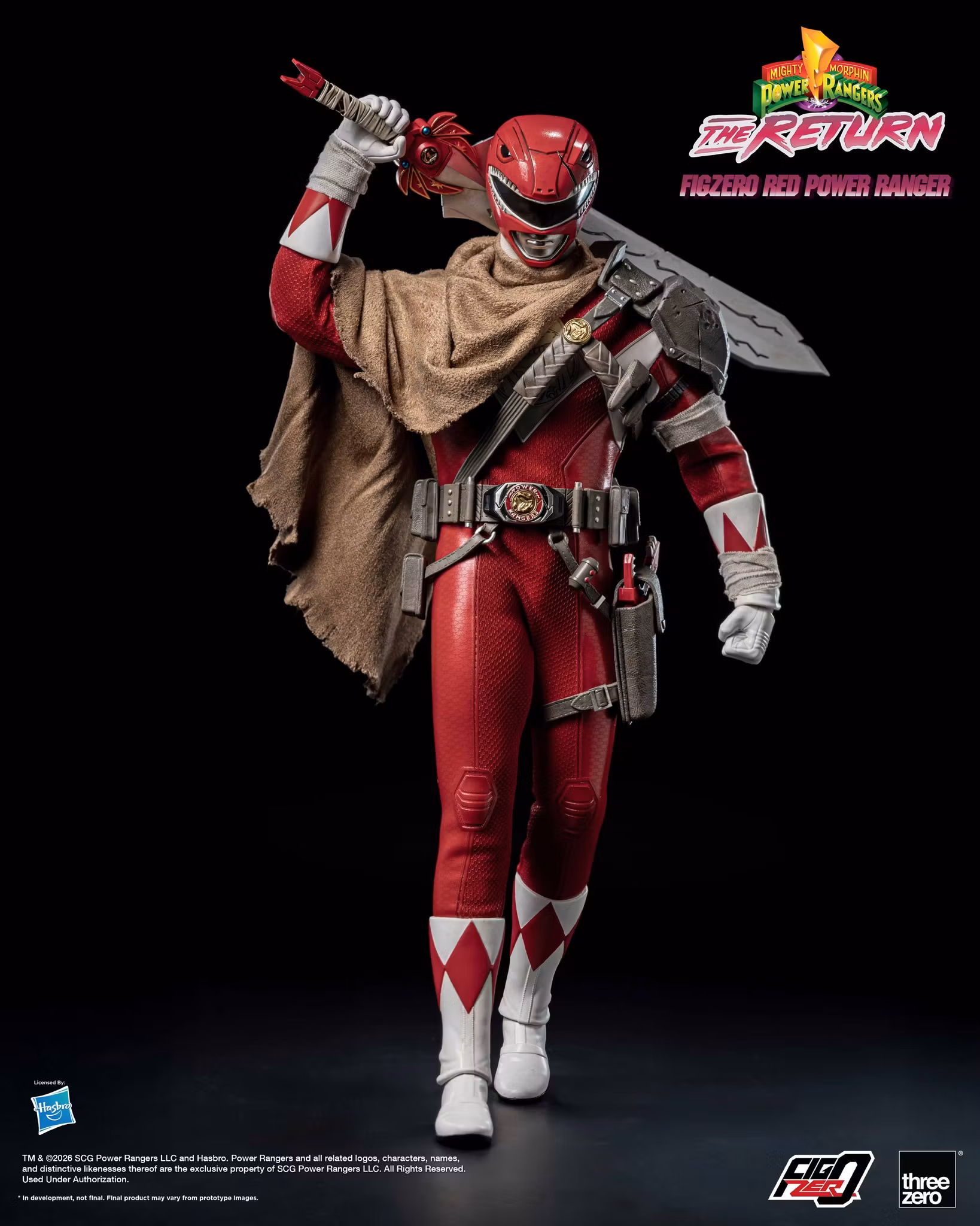 Mighty Morphin Power Rangers: The Return FigZero Red Ranger 1/6 Scale Action Figure
