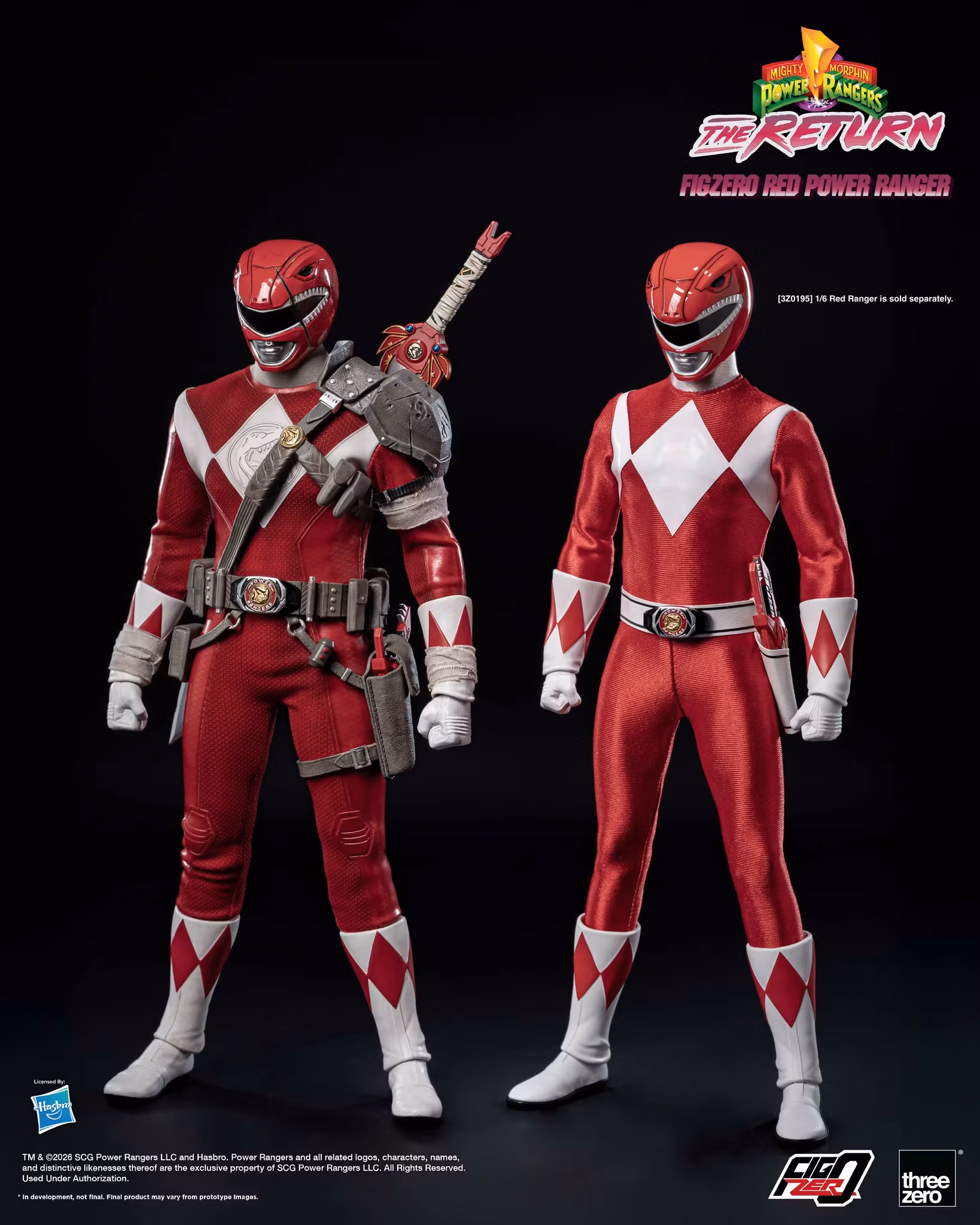 Mighty Morphin Power Rangers: The Return FigZero Red Ranger 1/6 Scale Action Figure