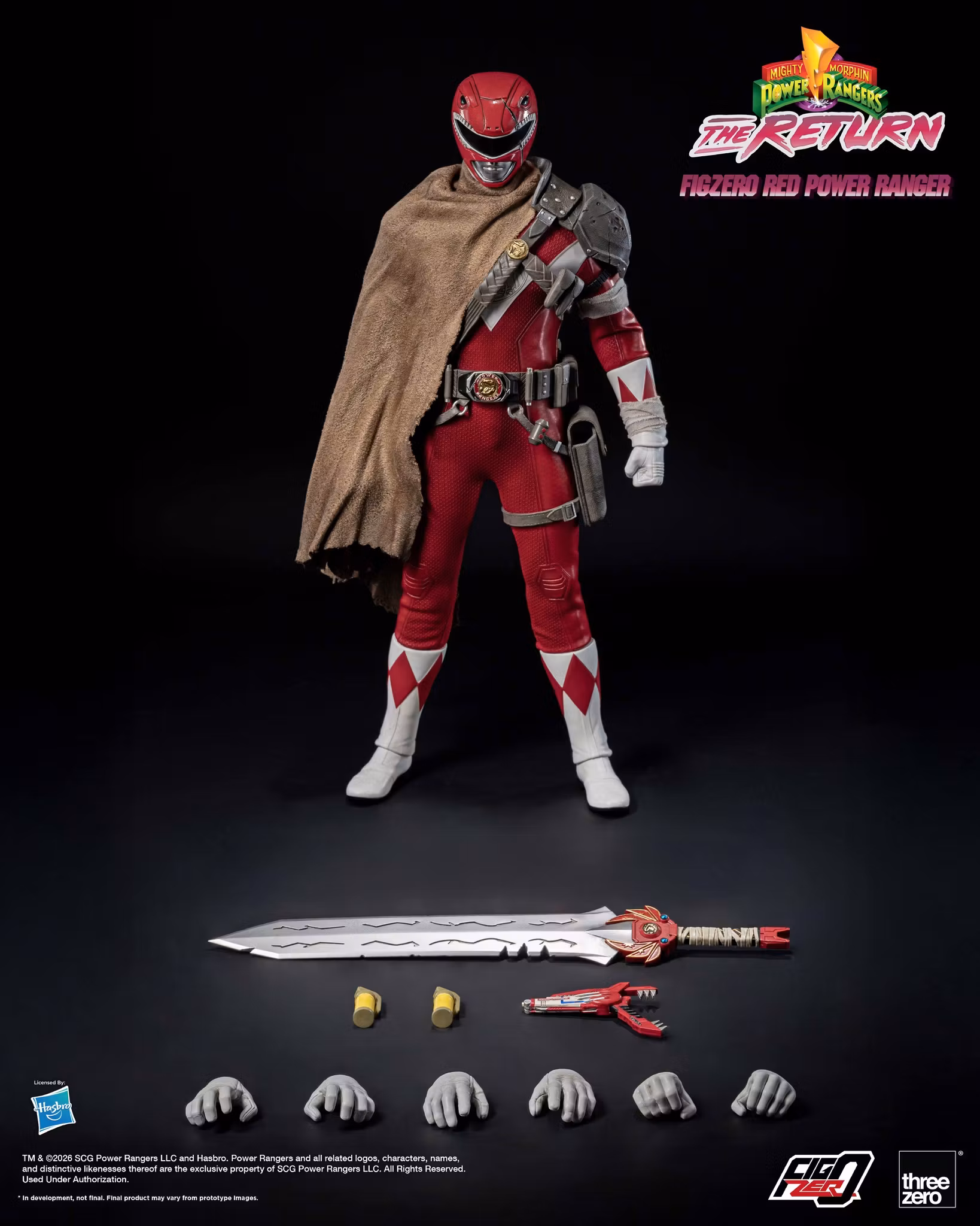 Mighty Morphin Power Rangers: The Return FigZero Red Ranger 1/6 Scale Action Figure