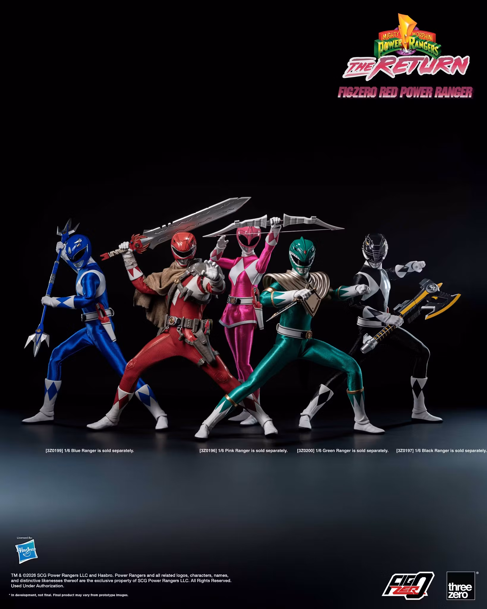 Mighty Morphin Power Rangers: The Return FigZero Red Ranger 1/6 Scale Action Figure