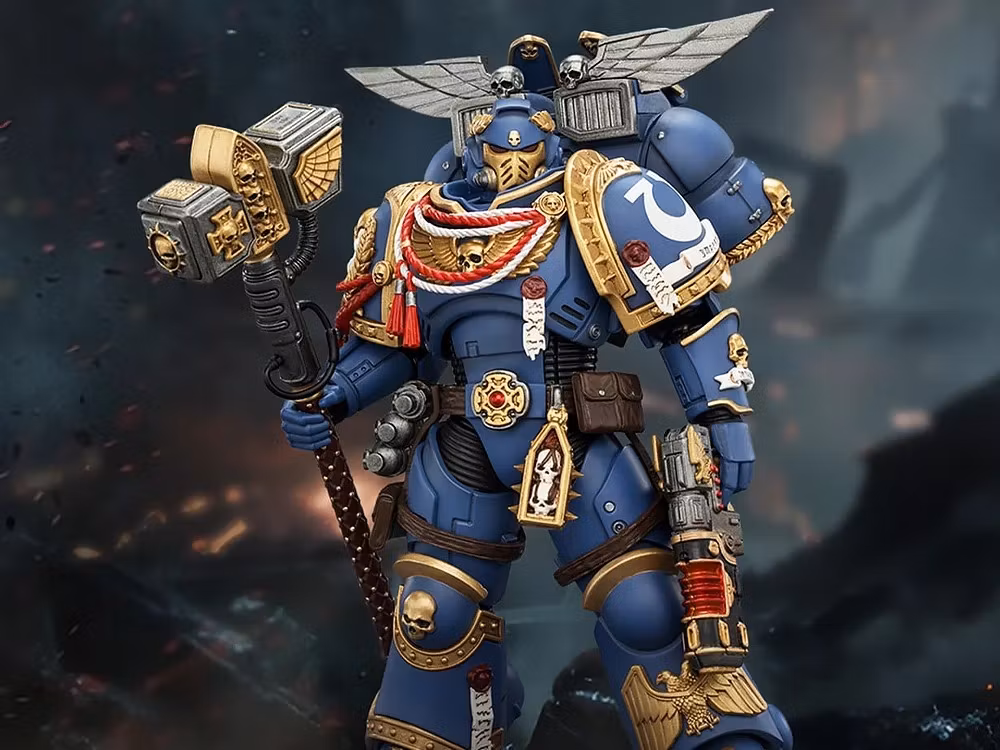 Warhammer 40,000: Space Marine 2 Ultramarines Assault Intercessor (Game Edition) 1/18 Scale Action Figure