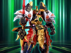 Mighty Morphin Power Rangers Go! Kara Kuri Combine Thunder Megazord Action Figure