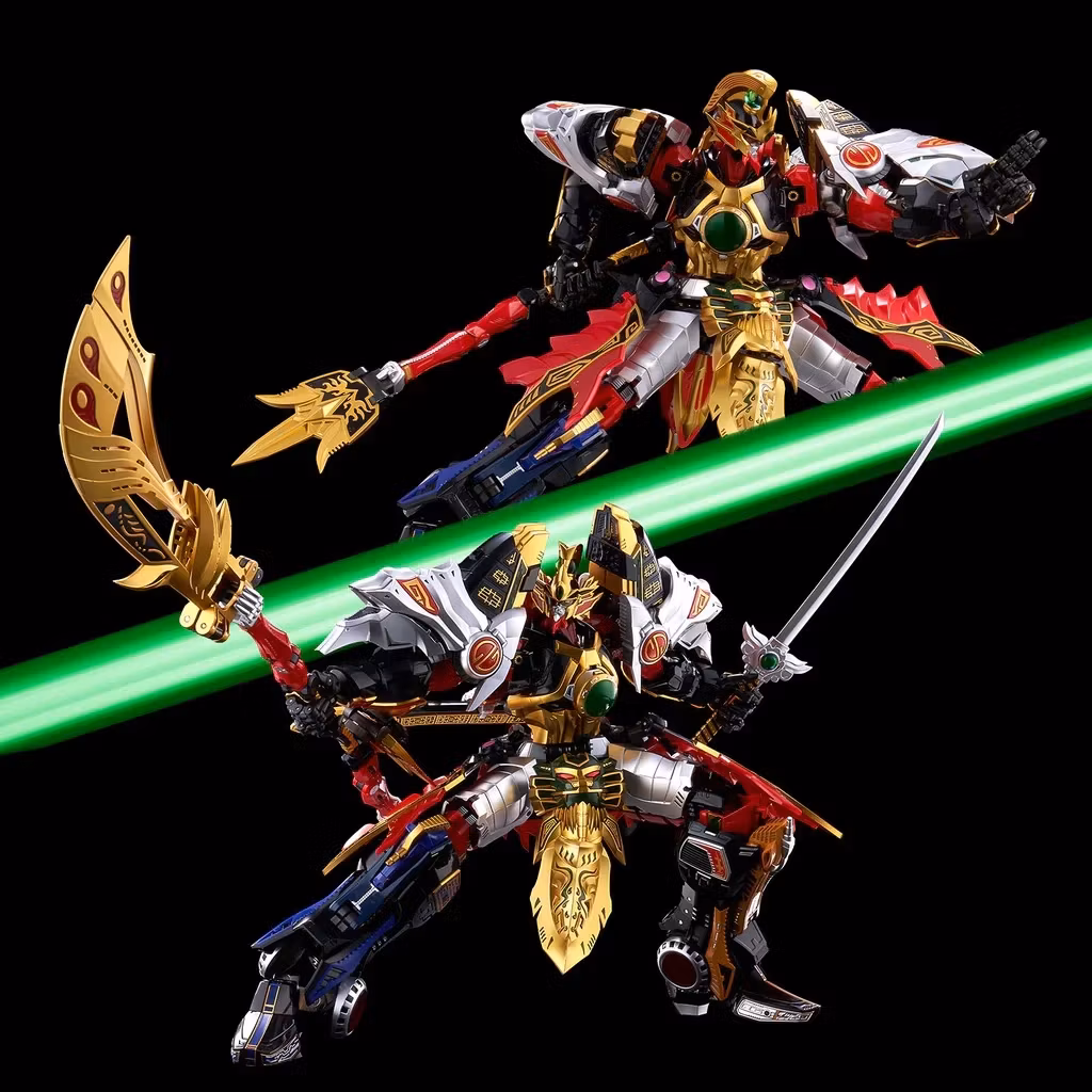 Mighty Morphin Power Rangers Go! Kara Kuri Combine Thunder Megazord Action Figure