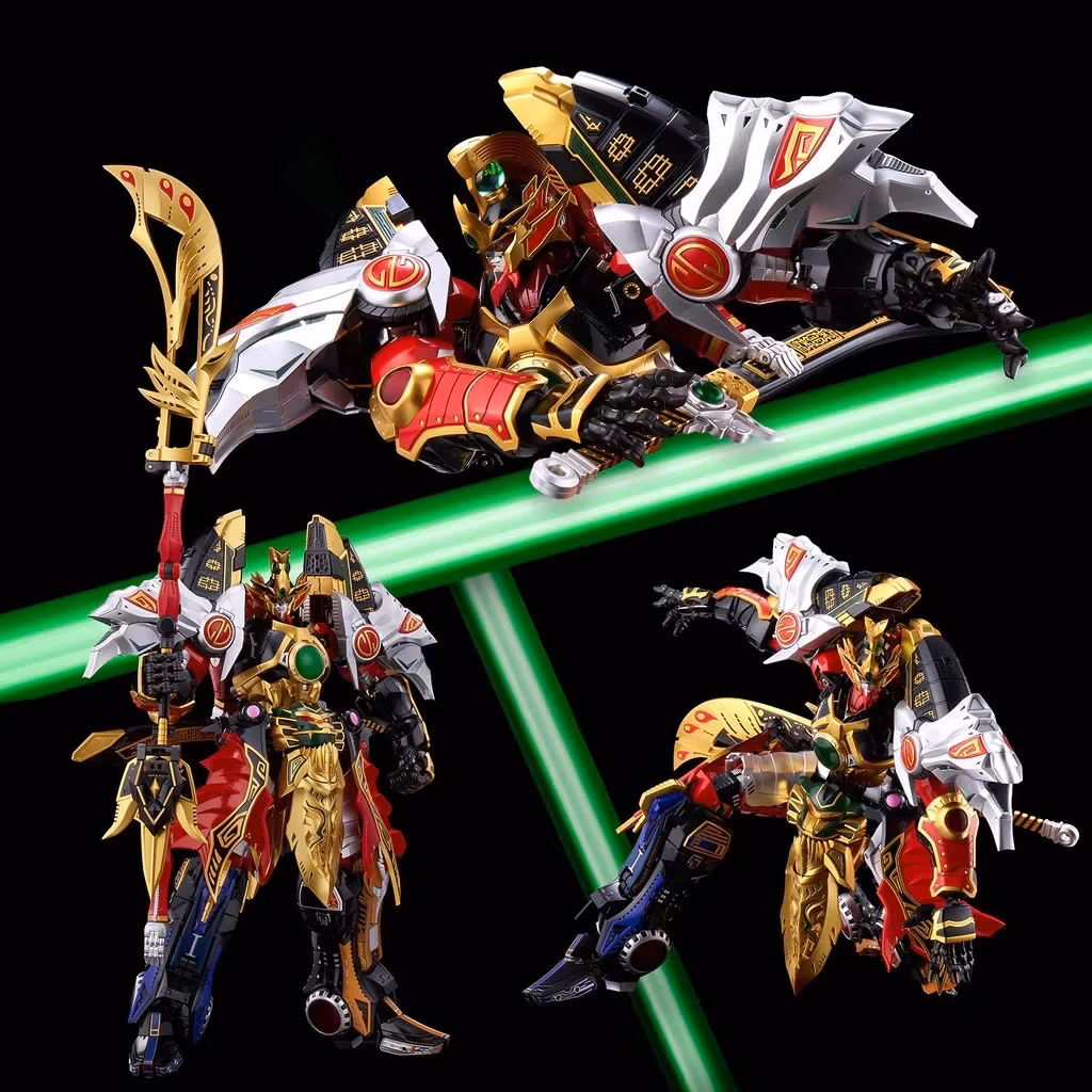 Mighty Morphin Power Rangers Go! Kara Kuri Combine Thunder Megazord Action Figure