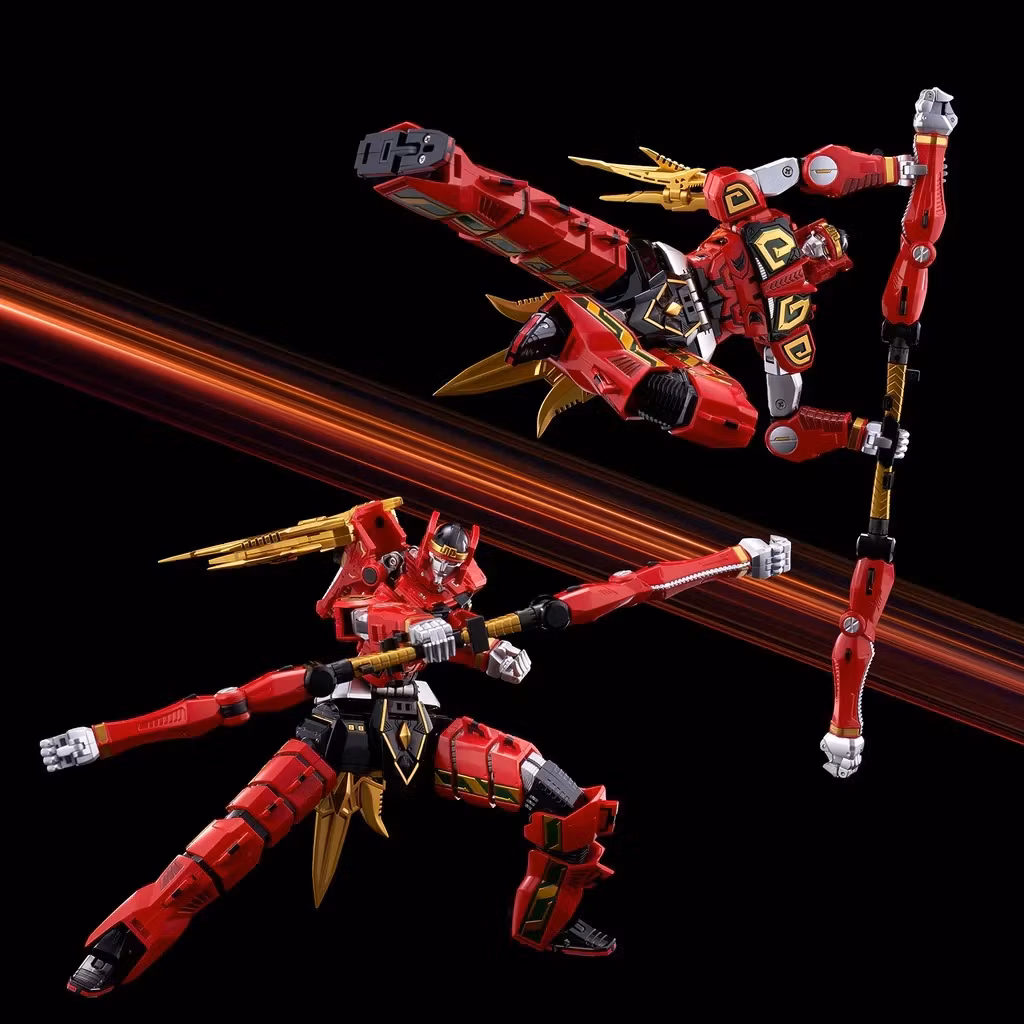 Mighty Morphin Power Rangers Go! Kara Kuri Combine Thunder Megazord Action Figure