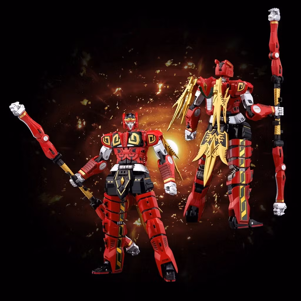 Mighty Morphin Power Rangers Go! Kara Kuri Combine Thunder Megazord Action Figure