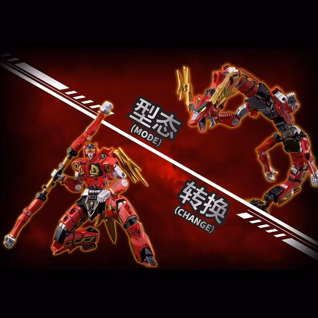 Mighty Morphin Power Rangers Go! Kara Kuri Combine Thunder Megazord Action Figure