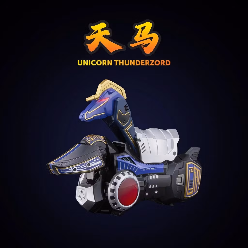 Mighty Morphin Power Rangers Go! Kara Kuri Combine Thunder Megazord Action Figure