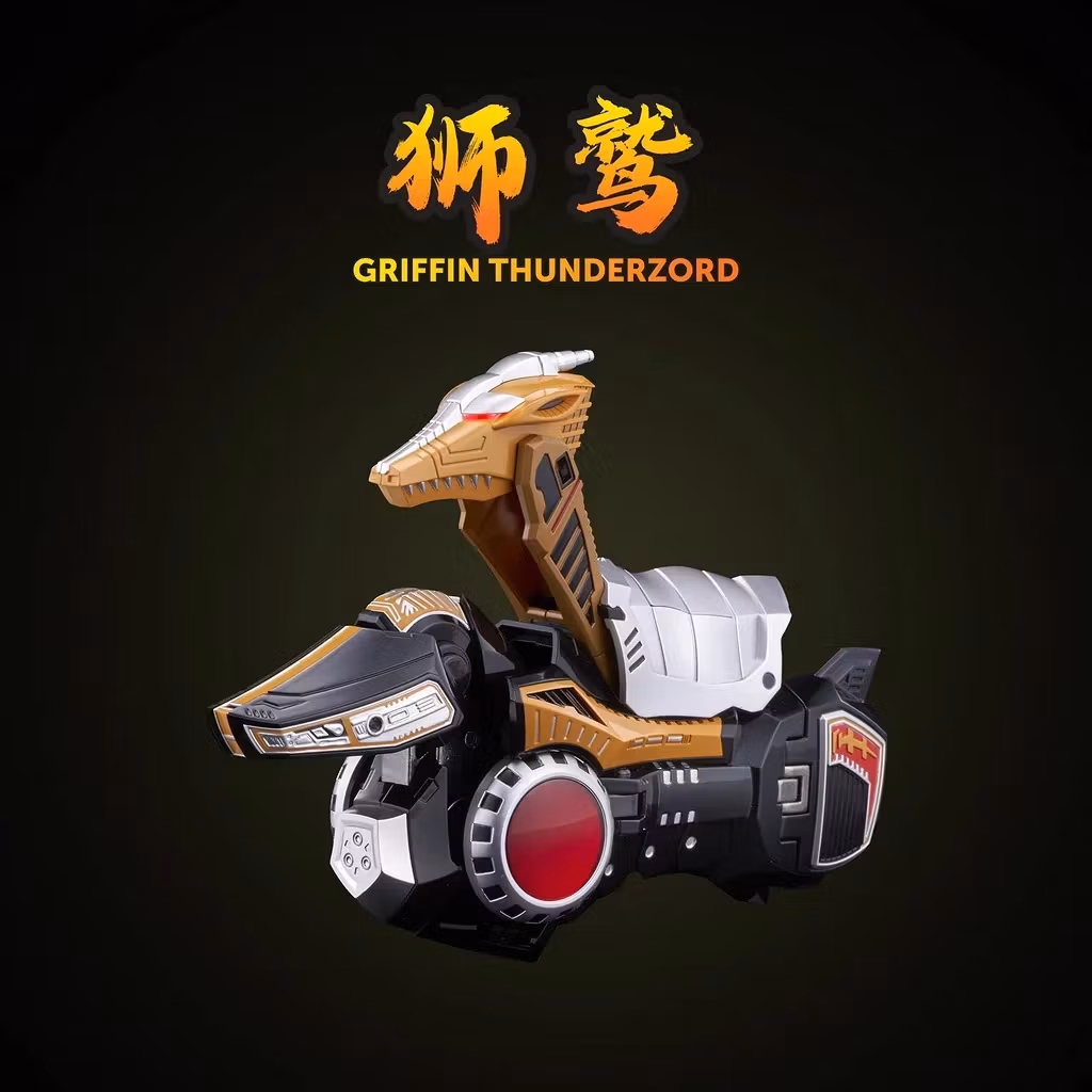 Mighty Morphin Power Rangers Go! Kara Kuri Combine Thunder Megazord Action Figure