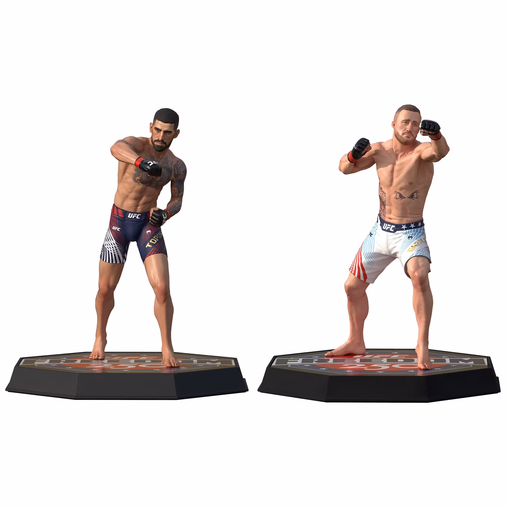 UFC SportsPicks Ilia Topuria & Justin Gaethje (UFC Freedom 250) 7" Posed Figure Two-Pack