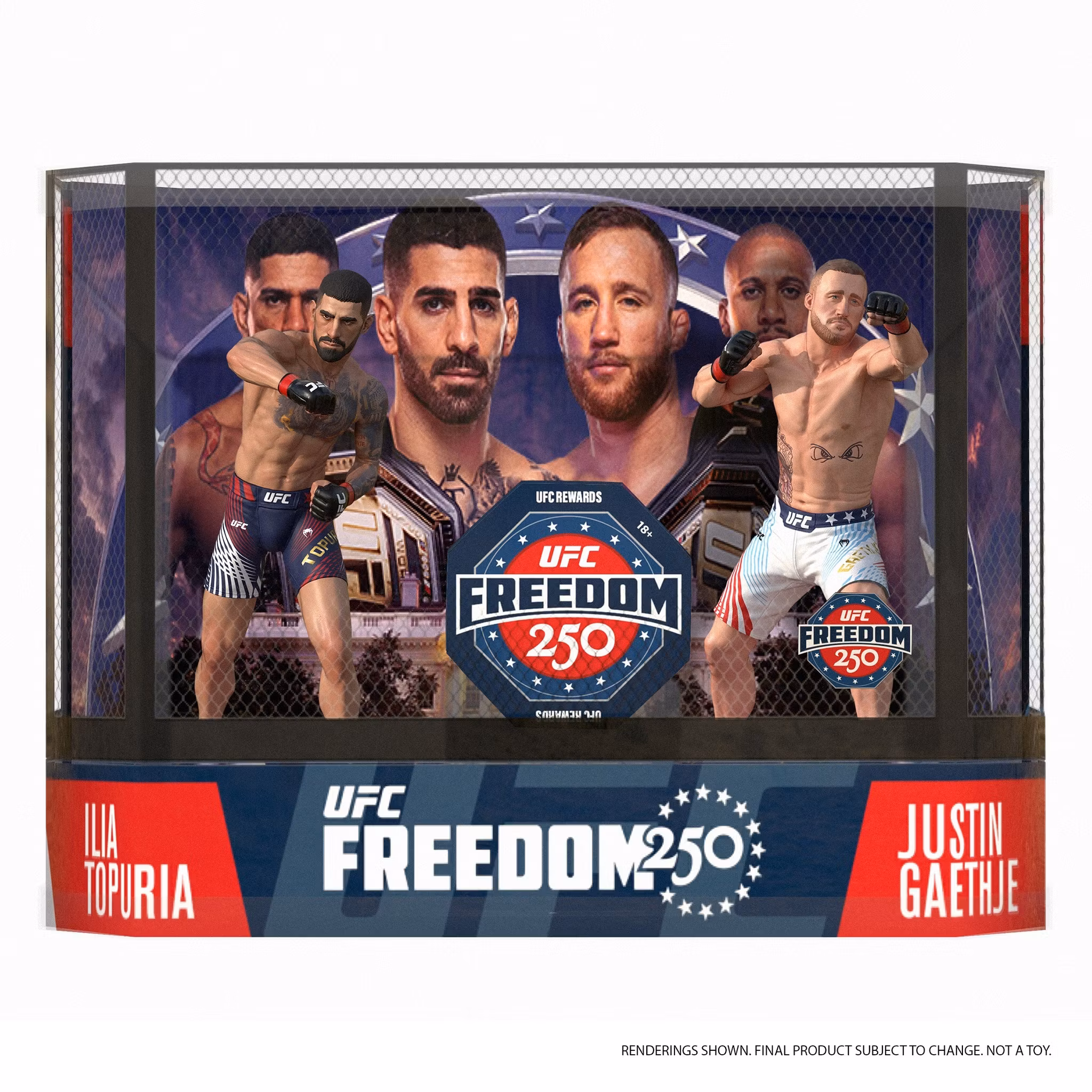 UFC SportsPicks Ilia Topuria & Justin Gaethje (UFC Freedom 250) 7" Posed Figure Two-Pack