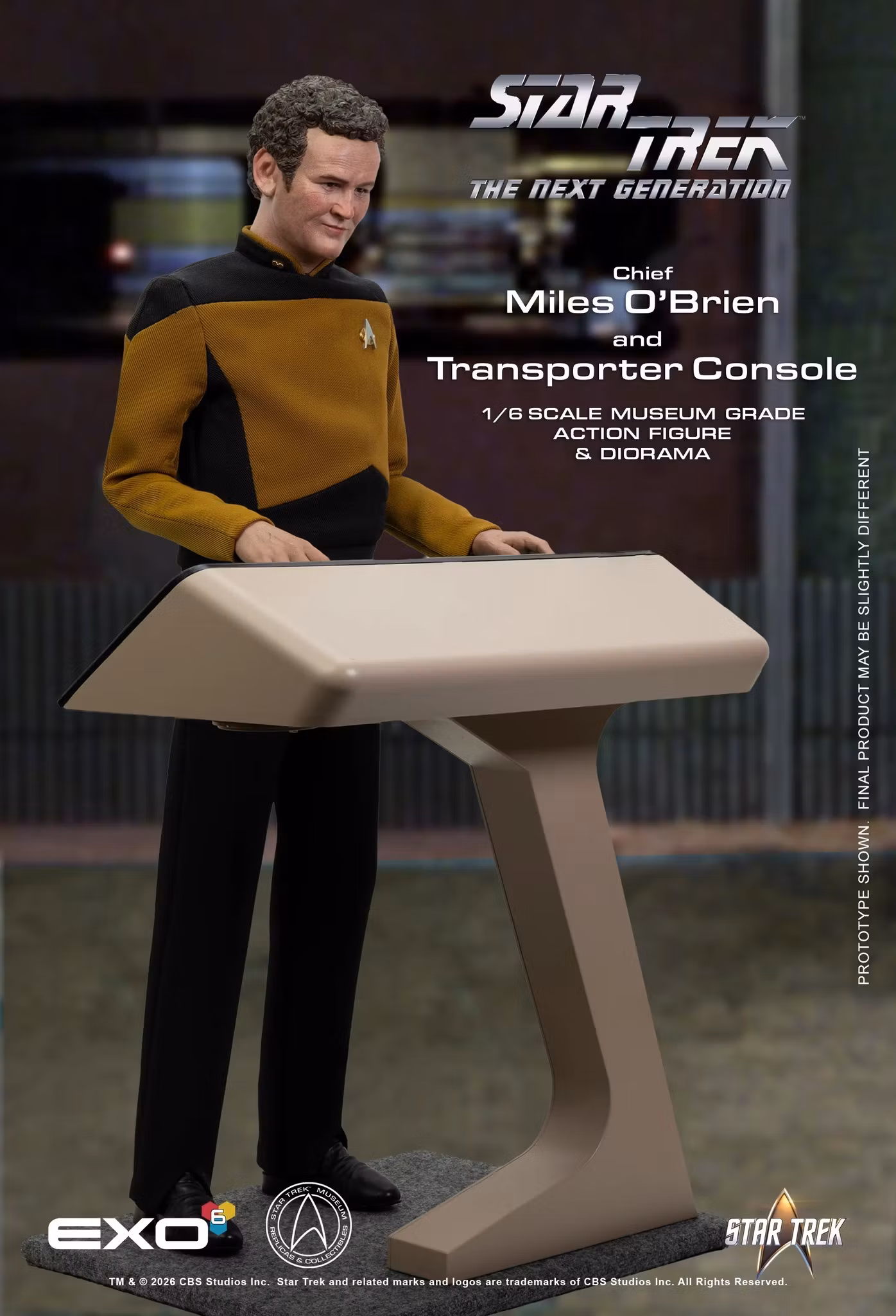 Star Trek: The Next Generation Chief Miles O'Brien & Transporter Console 1/6 Scale Action Figure and Diorama Set