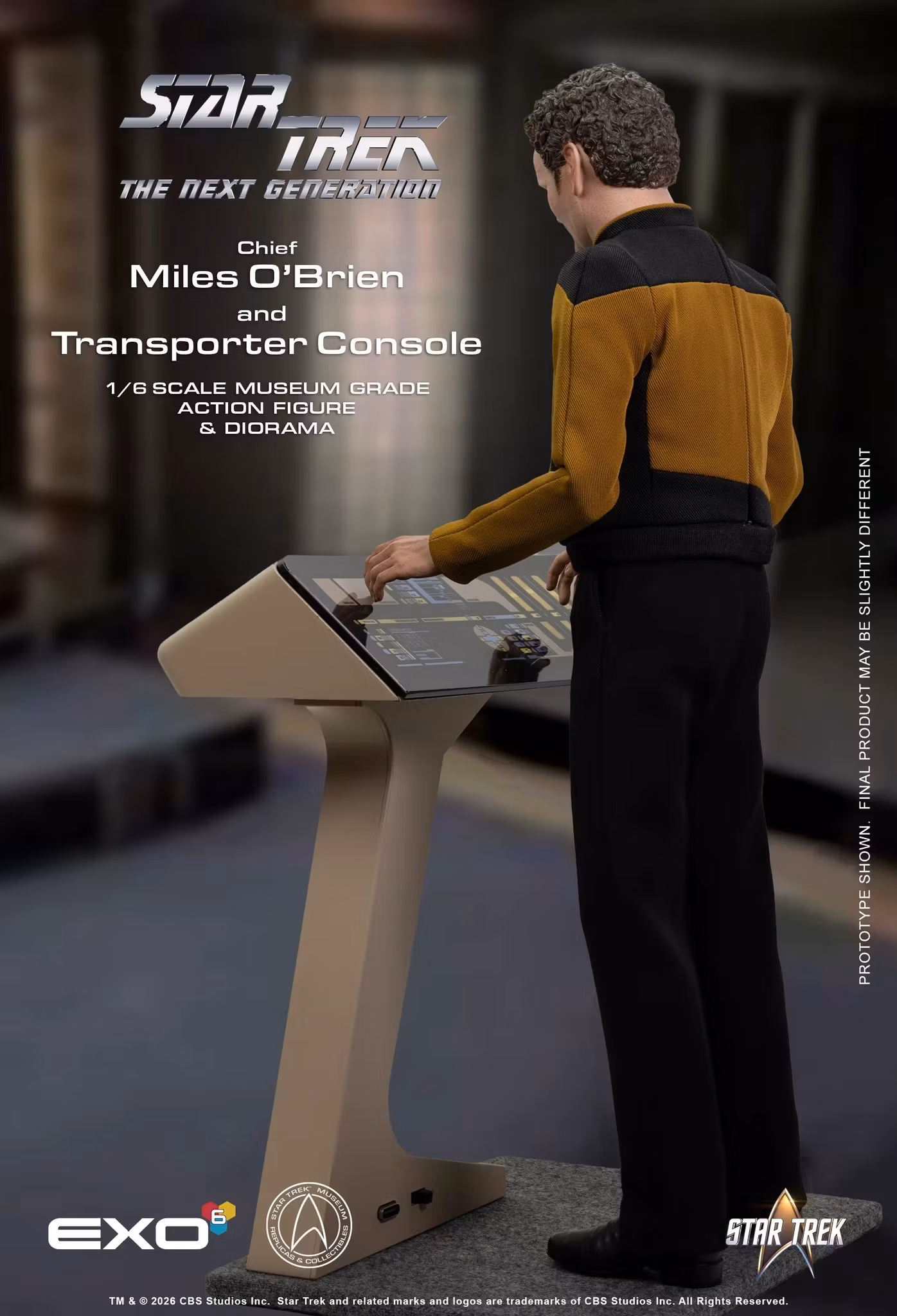 Star Trek: The Next Generation Chief Miles O'Brien & Transporter Console 1/6 Scale Action Figure and Diorama Set