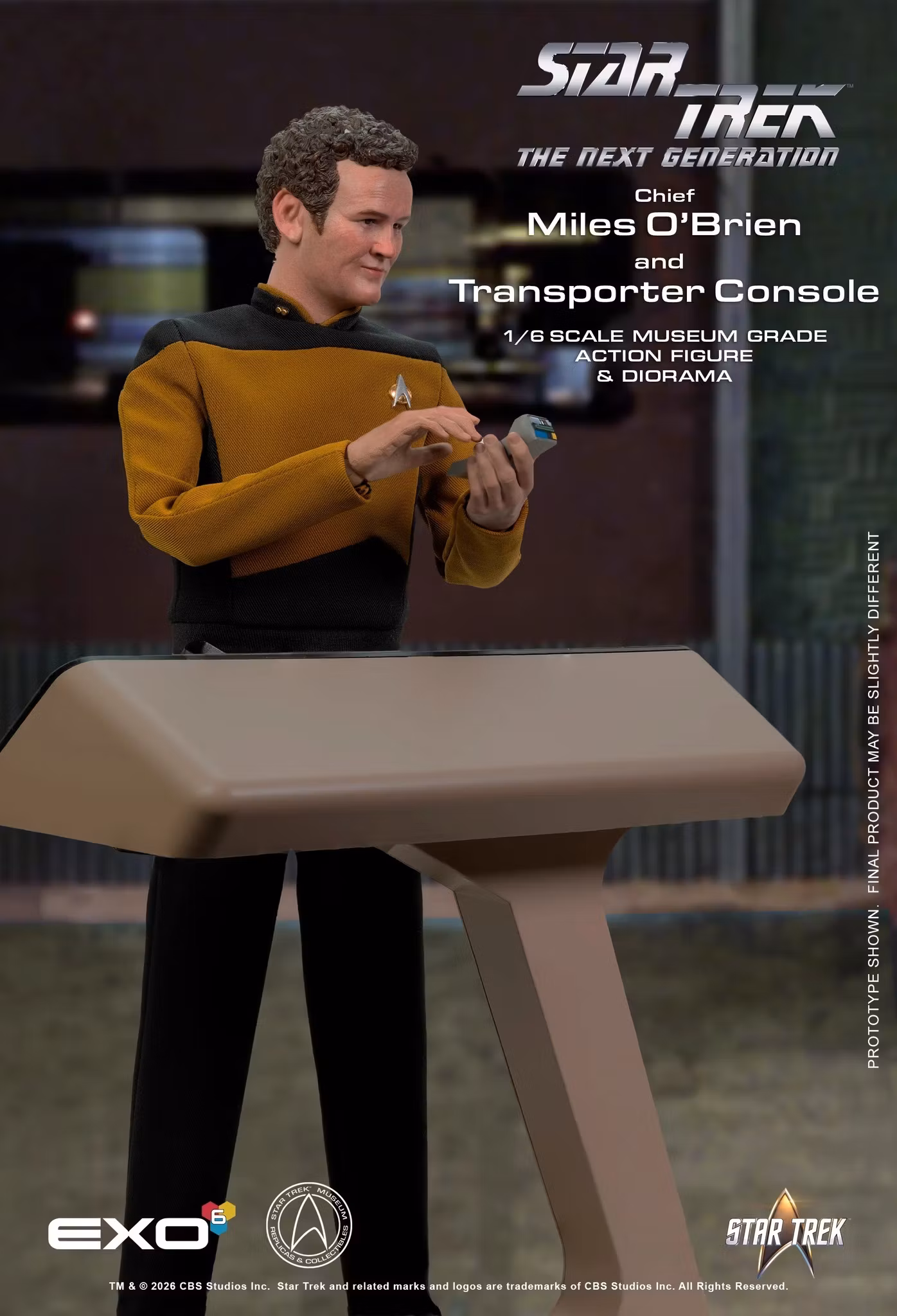 Star Trek: The Next Generation Chief Miles O'Brien & Transporter Console 1/6 Scale Action Figure and Diorama Set