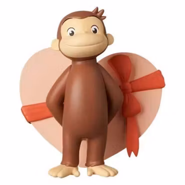 Curious George UDF Mini Figure w/Heart