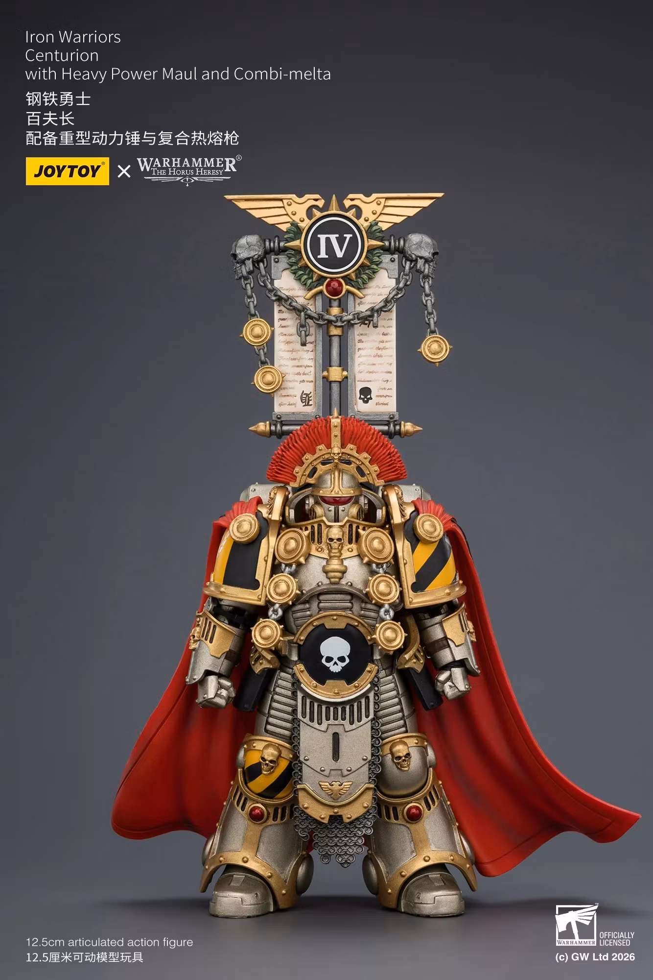 Warhammer: The Horus Heresy Iron Warriors Centurion with Heavy Power Maul and Combi-Melta 1/18 Scale Action Figure