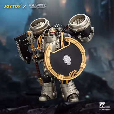 Warhammer: The Horus Heresy Iron Warriors MkII Assault Legionary 1 with Bolt Pistol, Chain Axe & Combat Shield 1/18 Scale Action Figure