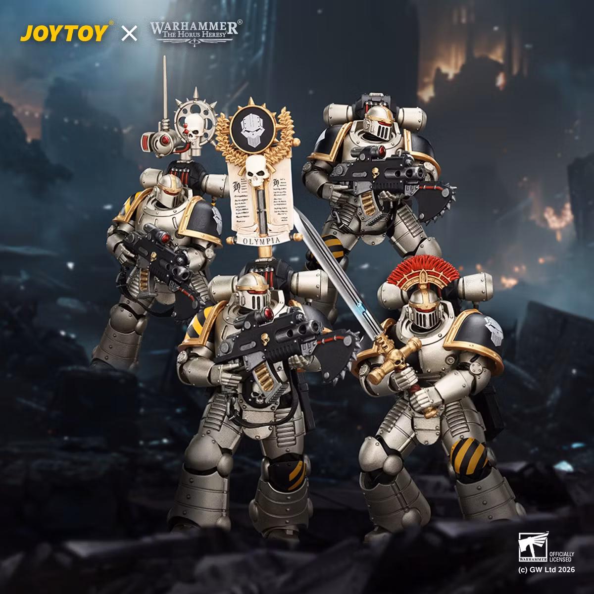 Warhammer: The Horus Heresy Iron Warriors MkII Legionary 2 with Bolter and Bolt Pistol 1/18 Scale Action Figure