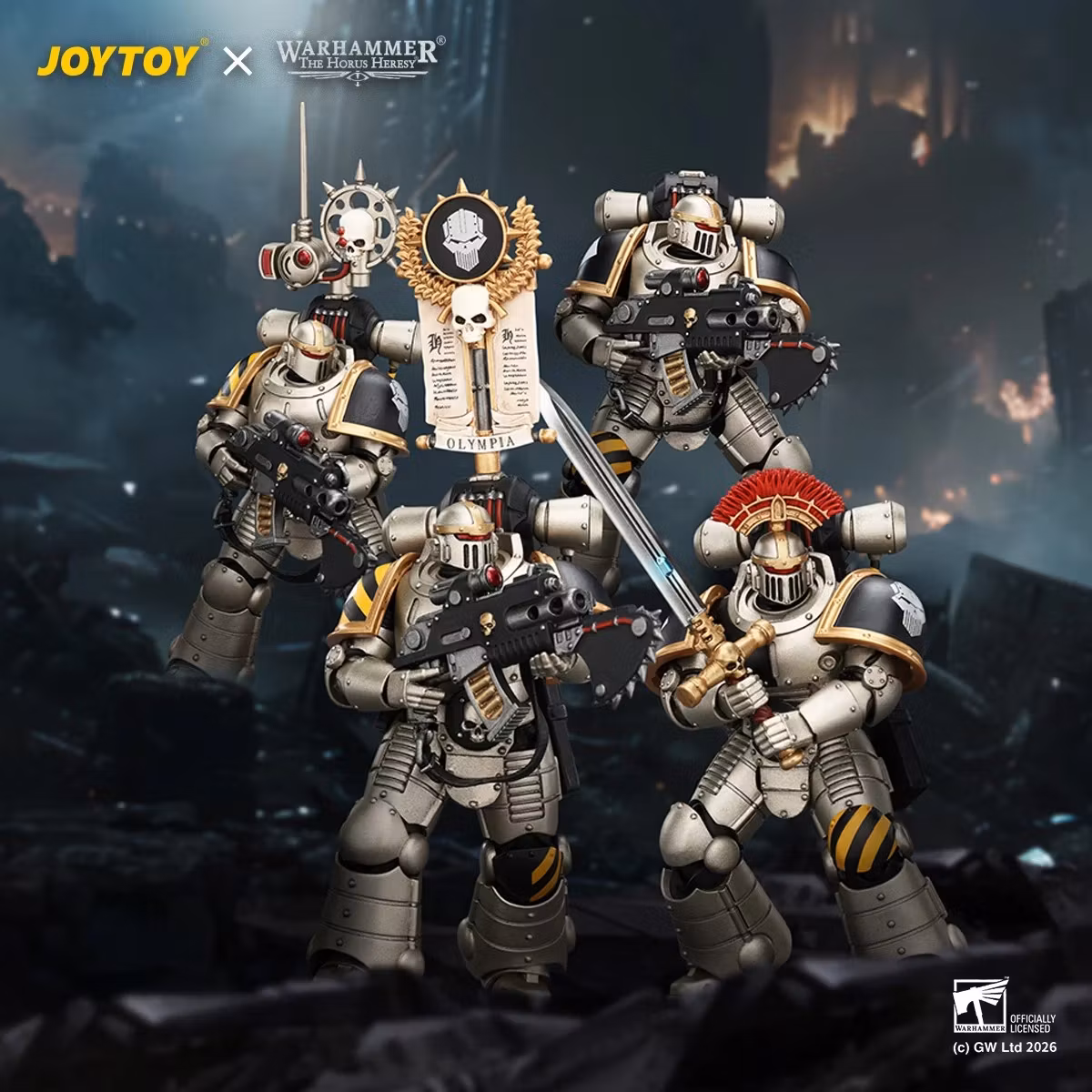 Warhammer: The Horus Heresy Iron Warriors MkII Legionary 3 with Bolter and Bolt Pistol 1/18 Scale Action Figure