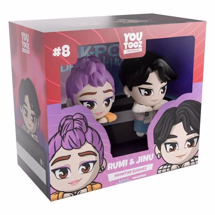 KPop Demon Hunters Vinyl Figures Jinu & Rumi Monitor Buddiez