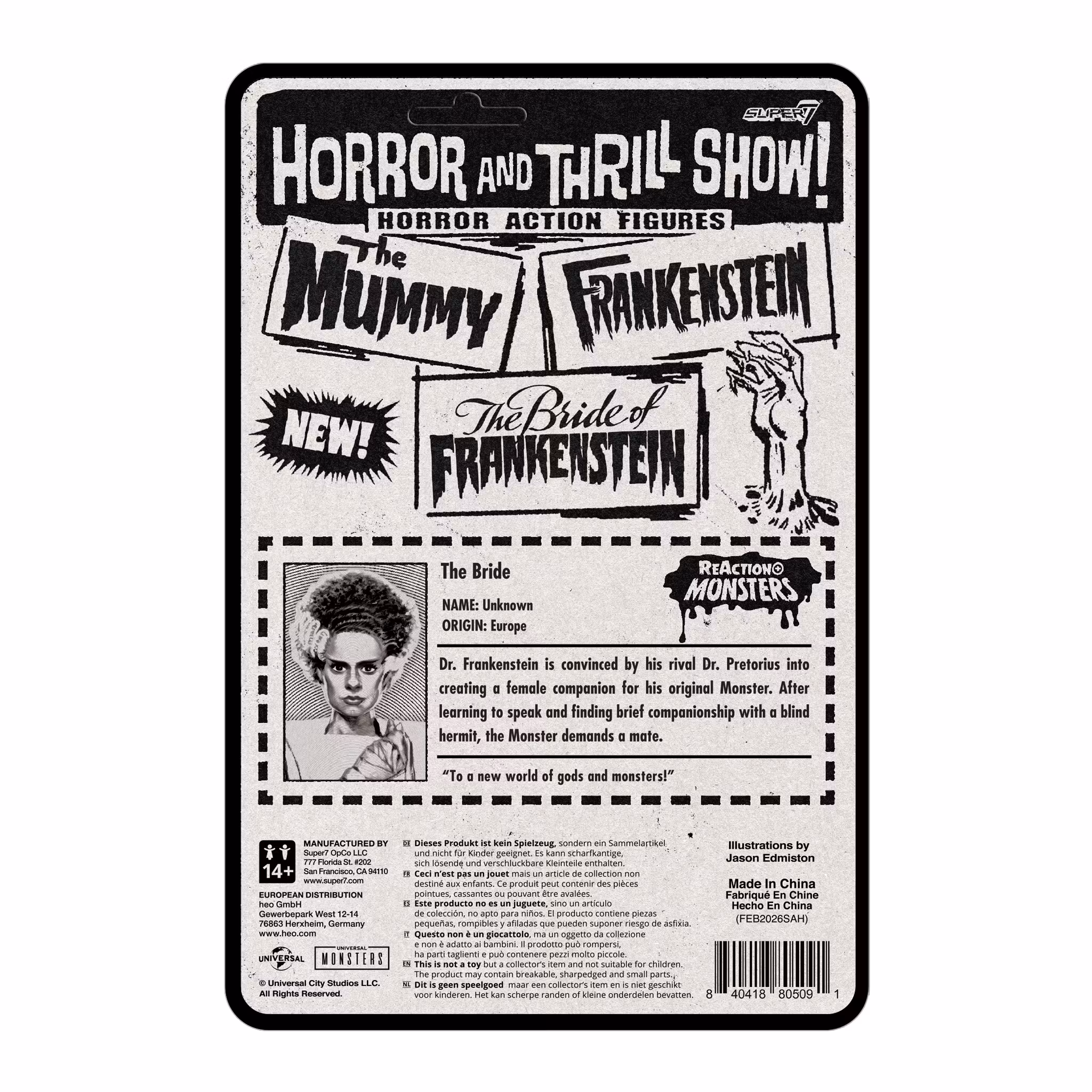 Universal Monsters ReAction+ The Bride of Frankenstein Action Figure