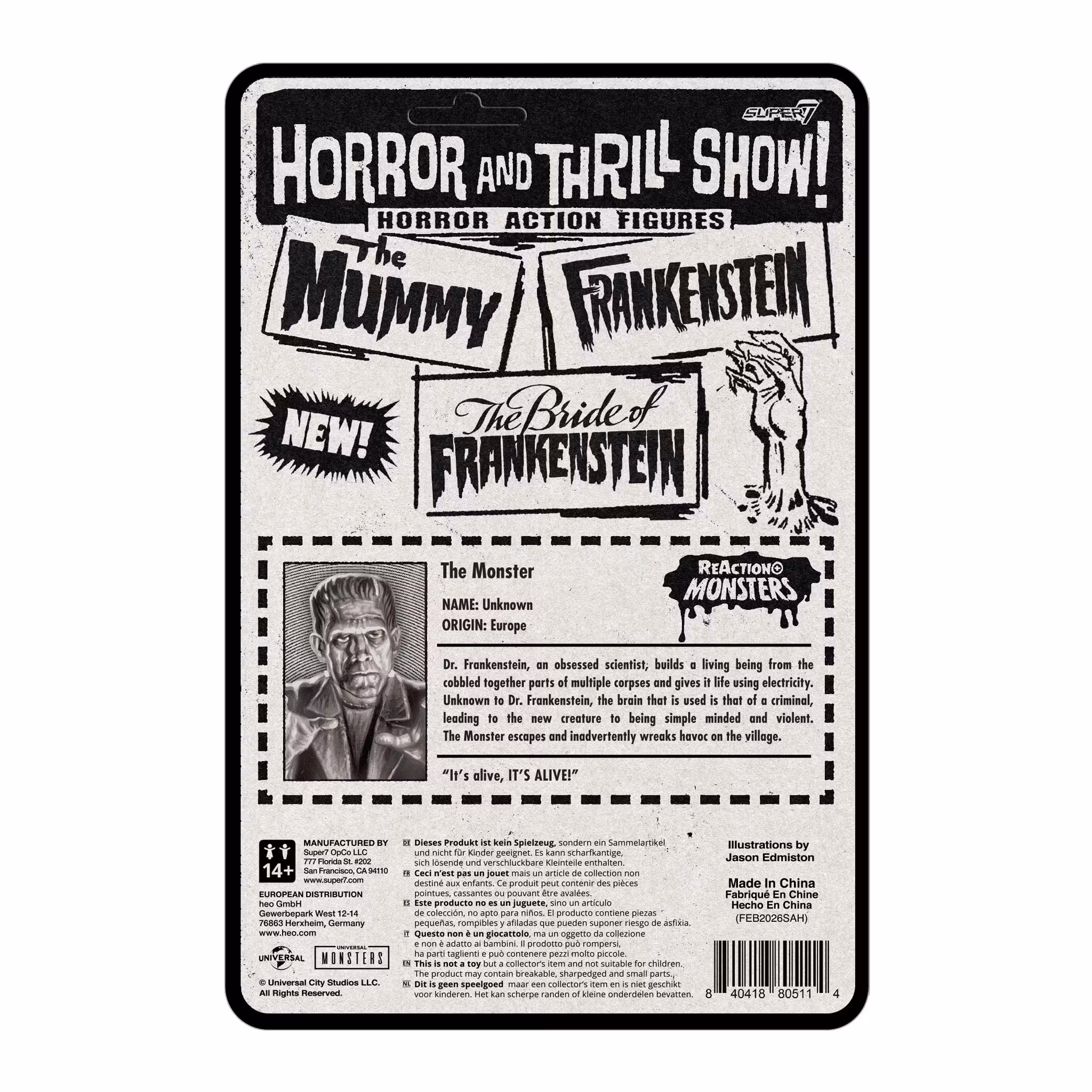 Universal Monsters ReAction+ Frankenstein Action Figure