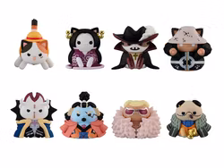 One Piece Mega Cat Project Nyan Piece Nyan! Luffy & the Seven Warlords of the Sea Ver. Box of 8 Random Figures (Rerelease)