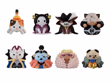 One Piece Mega Cat Project Nyan Piece Nyan! Luffy & the Seven Warlords of the Sea Ver. Box of 8 Random Figures (Rerelease)