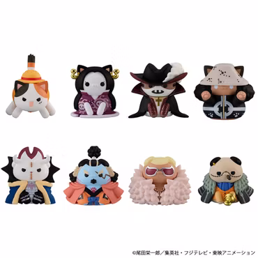 One Piece Mega Cat Project Nyan Piece Nyan! Luffy & the Seven Warlords of the Sea Ver. Box of 8 Random Figures (Rerelease)