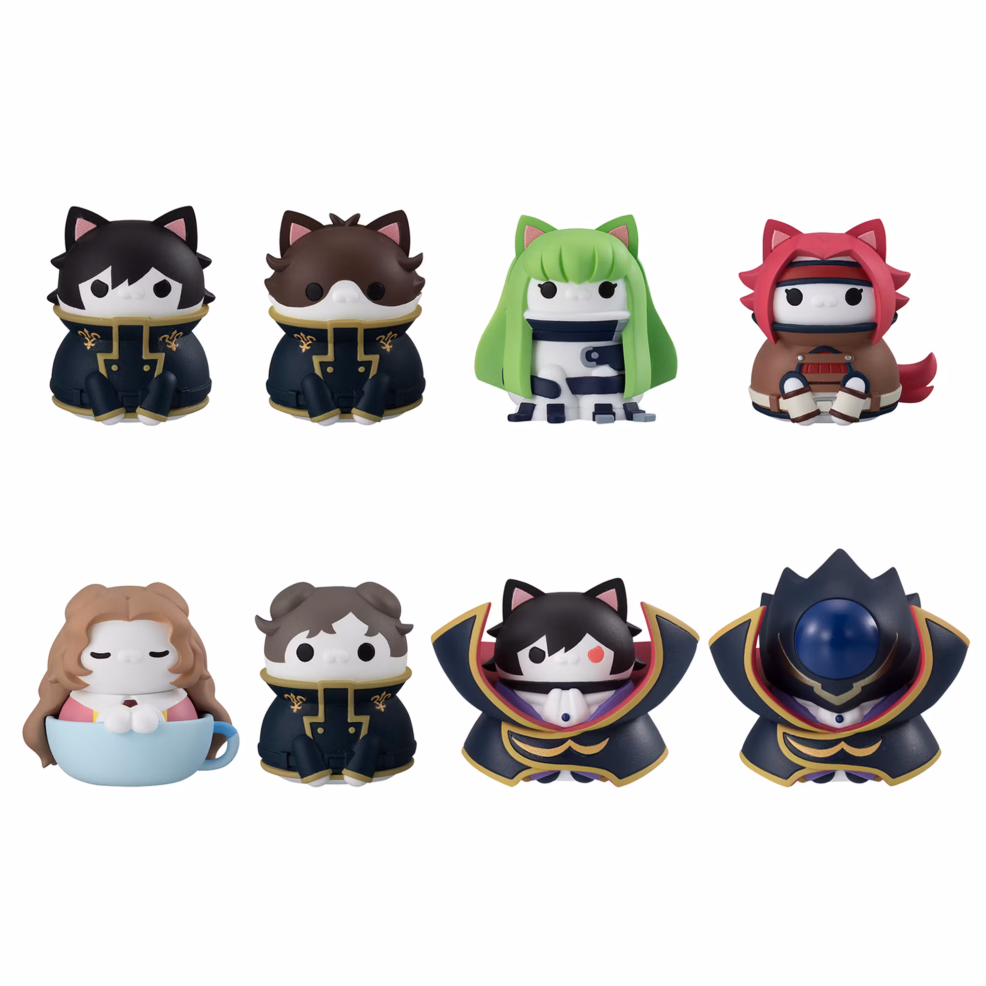 Code Geass: Lelouch of the Rebellion Mega Cat Project Code Genyass Set of 8 Figures