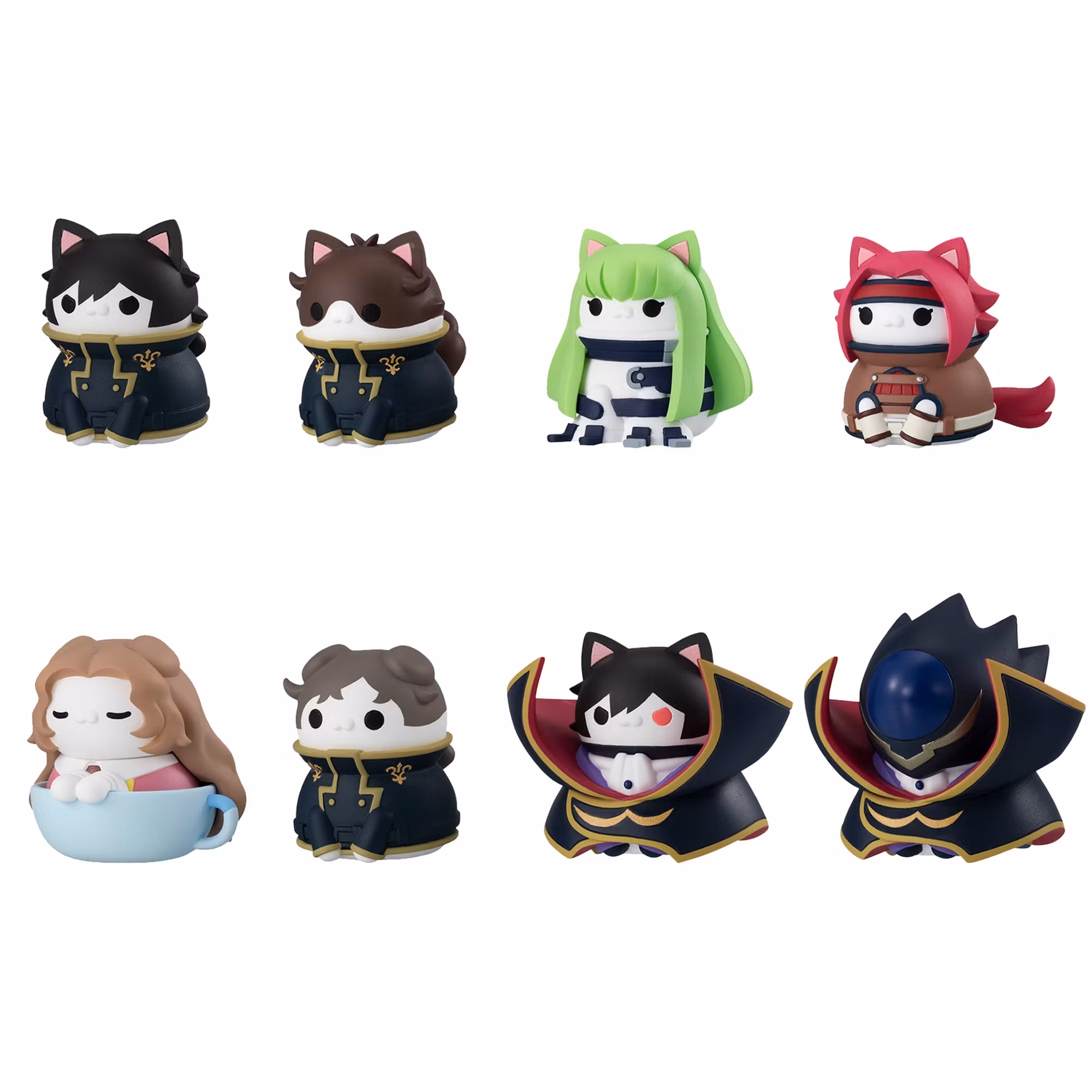 Code Geass: Lelouch of the Rebellion Mega Cat Project Code Genyass Set of 8 Figures