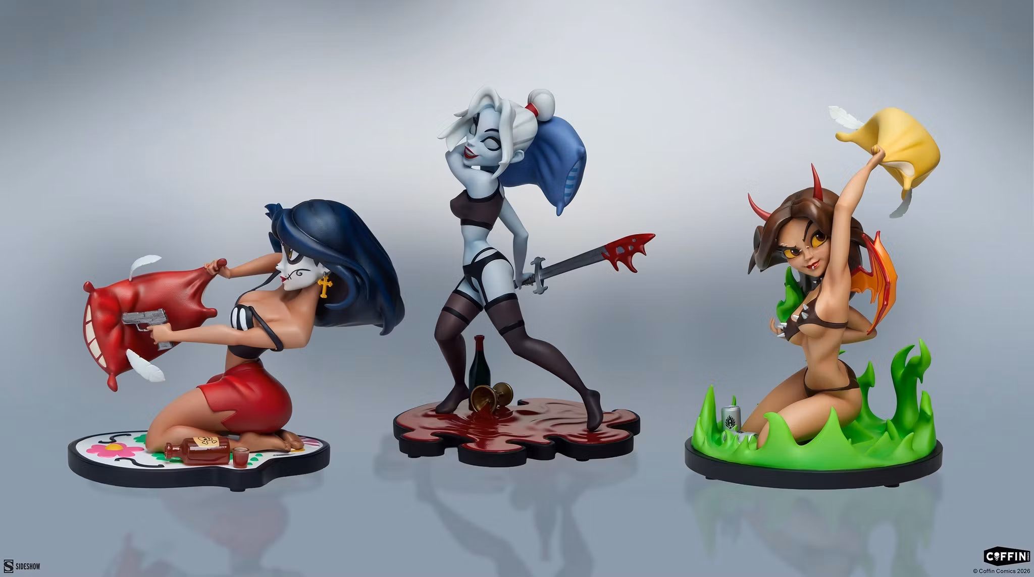 Coffin Comics Sleepover in Hell Statue Set