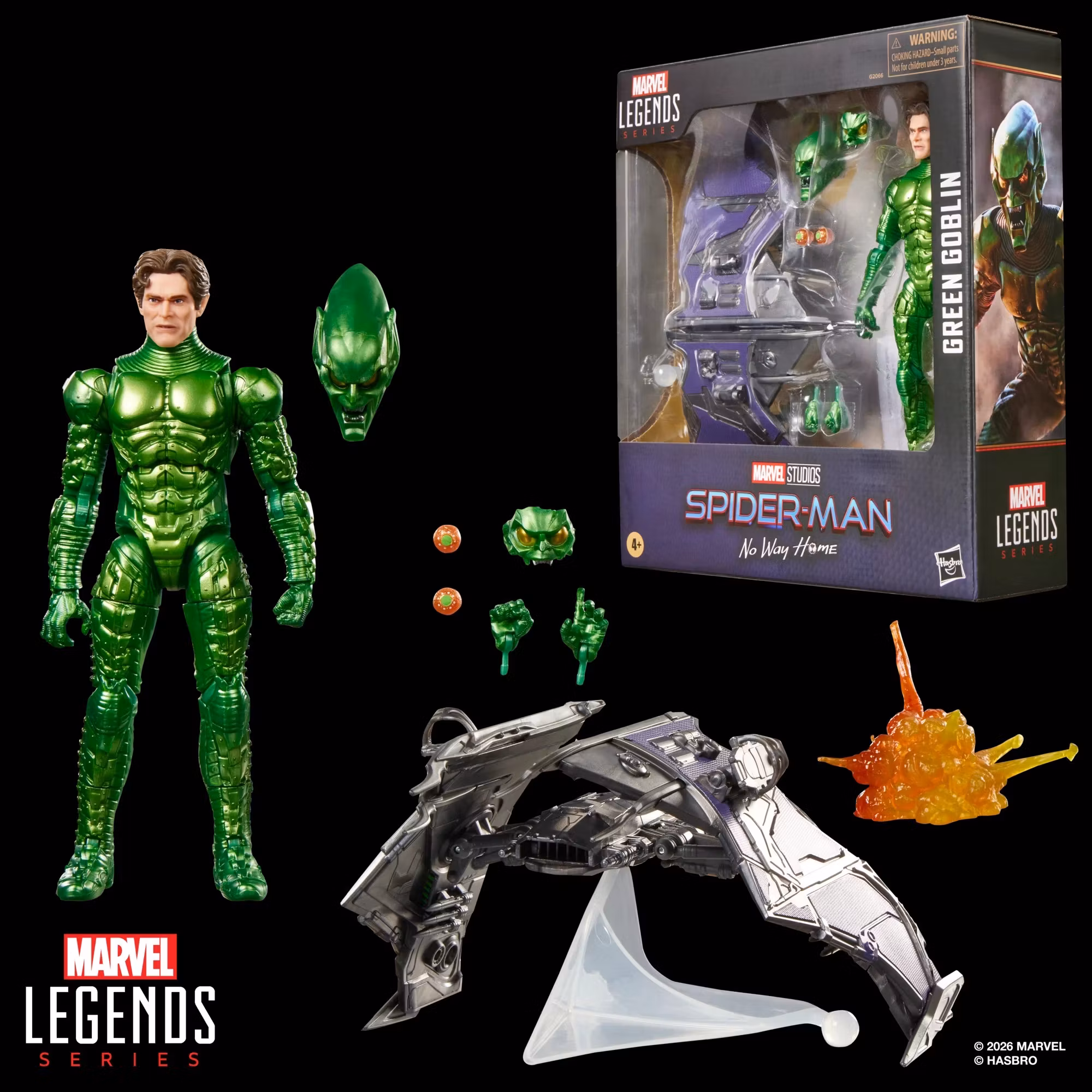 Spider-Man: No Way Home Marvel Legends Green Goblin Action Figure and Glider Set