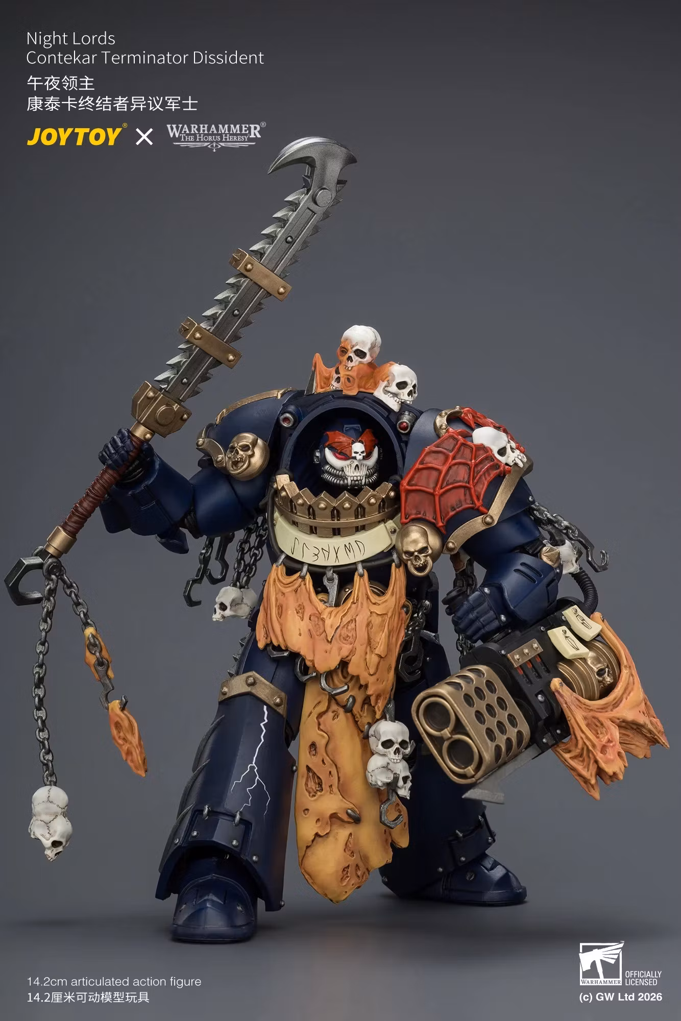 Warhammer: The Horus Heresy Night Lords Contekar Terminator Dissident 1/18 Scale Action Figure