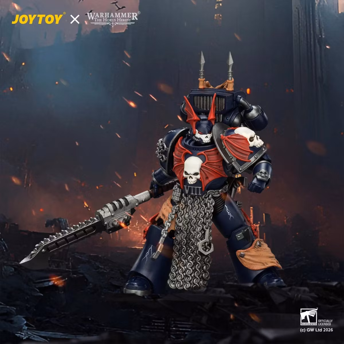 Warhammer: The Horus Heresy Night Lords Legion Praetor with Jump Pack 1/18 Scale Action Figure