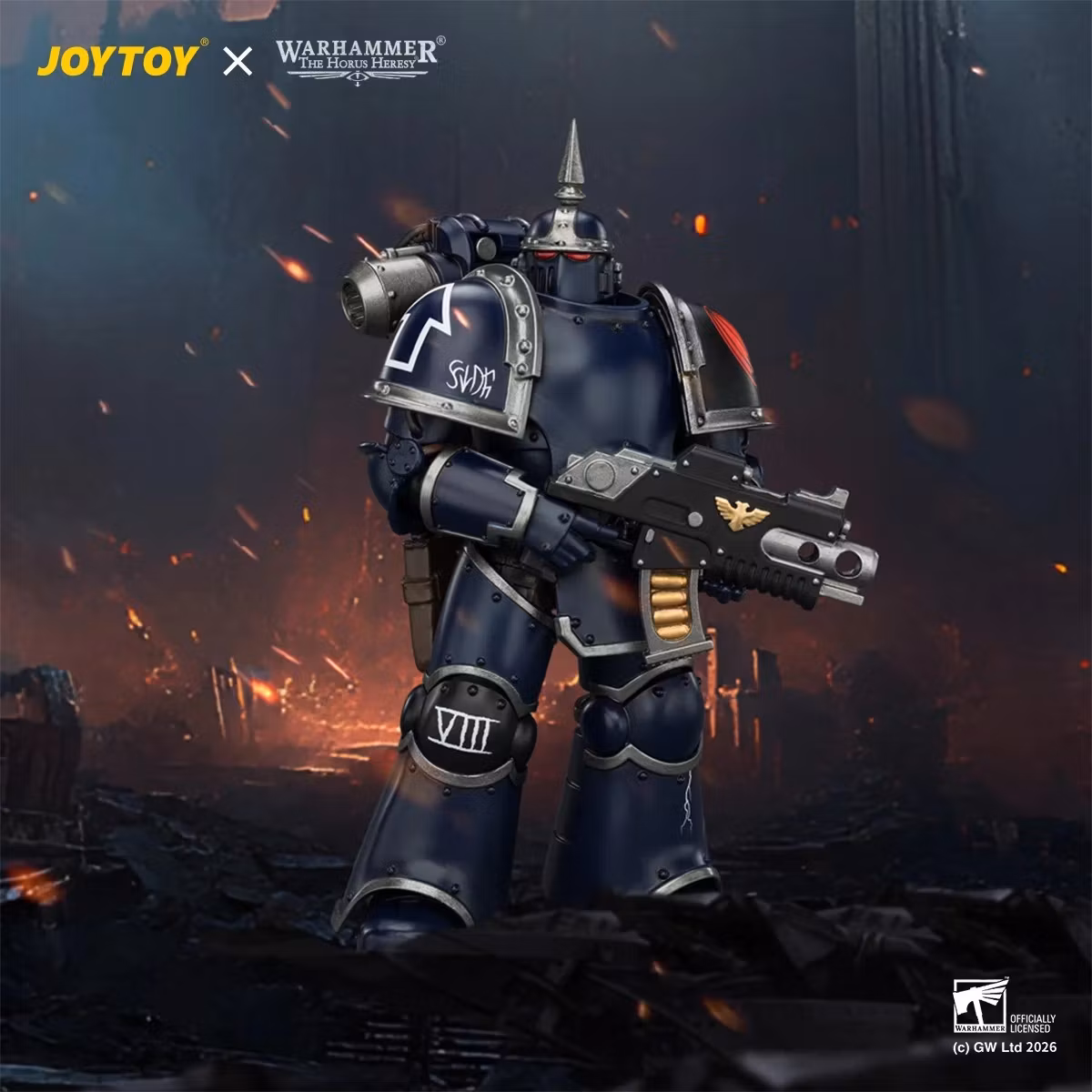Warhammer: The Horus Heresy Night Lords MK III Tactical Legionary with Bolter and Bolt Pistol 1/18 Scale Action Figure