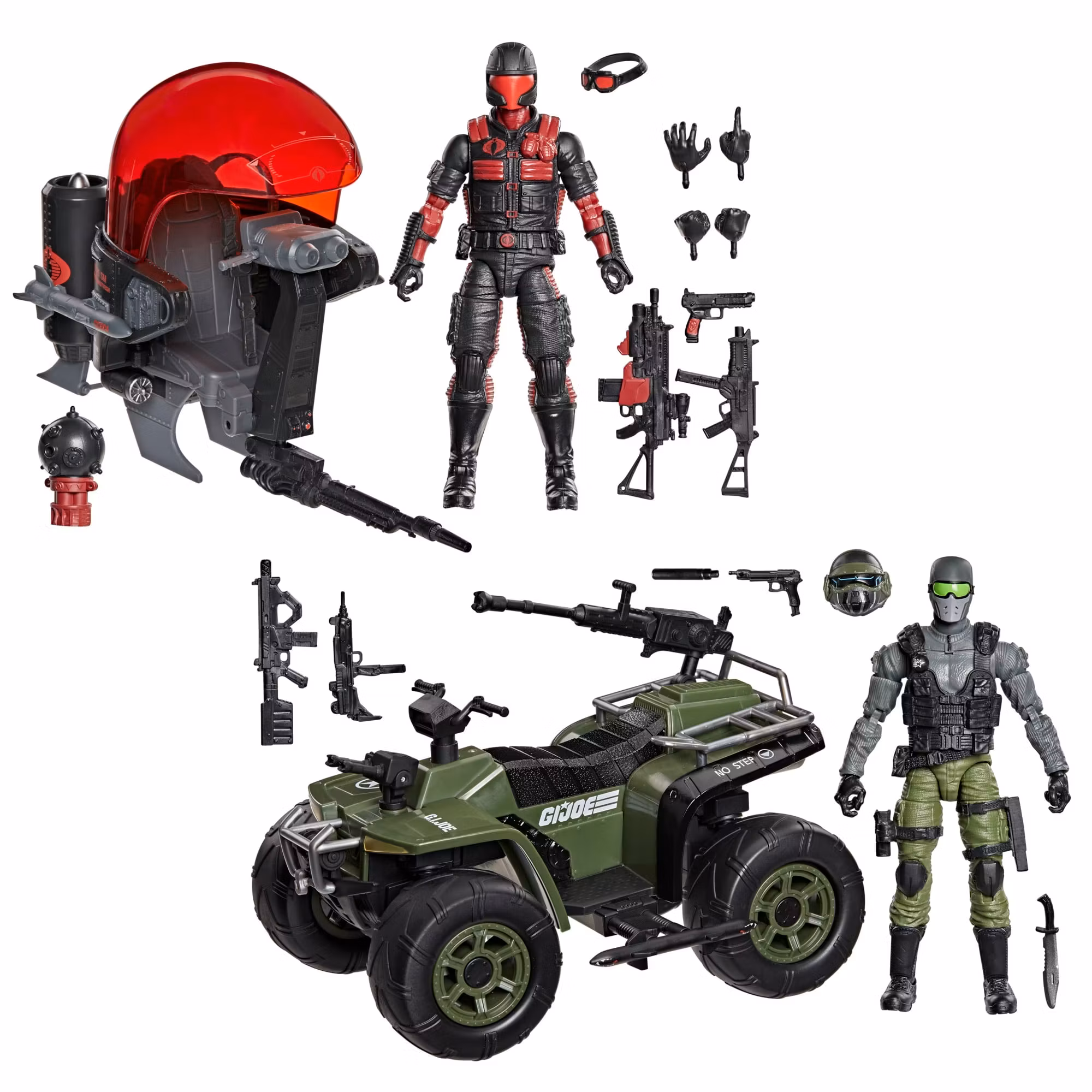 G.I. Joe Classified Series #218 Snake Eyes & Varmint ATV vs. Stealth Viper & Cobra Stealth Flight Pod (Trubble Bubble) Action Figure Two-Pack