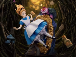 Alice in Wonderland Master Craft MC-097 Alice & The Cheshire Cat Special Edition Statue