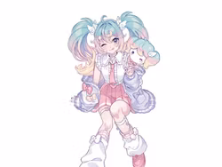 Vocaloid Sweet School Life Hatsune Miku (Pastel Ver.) Noodle Stopper Figure