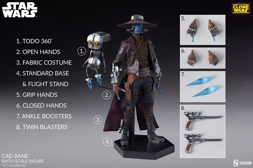 Star Wars The Clone Wars Cad Bane 1/6 Action Figure