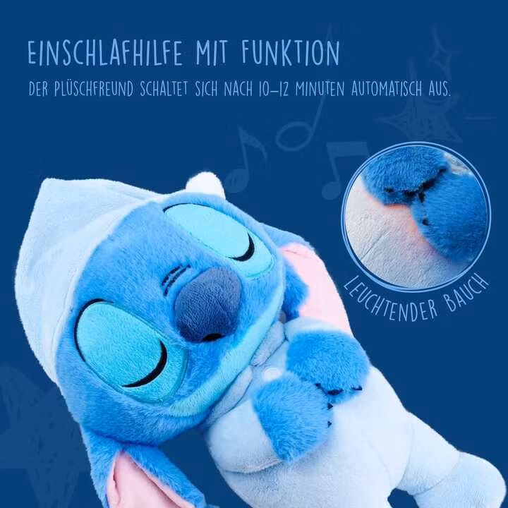 Disney Plush Figure with Sound Sleeping Stitch