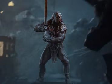The Lord of the Rings Trilogy Uruk-hai Berserker Miniature Statue