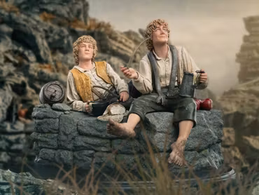 The Lord of the Rings Merry and Pippin Miniature Statue
