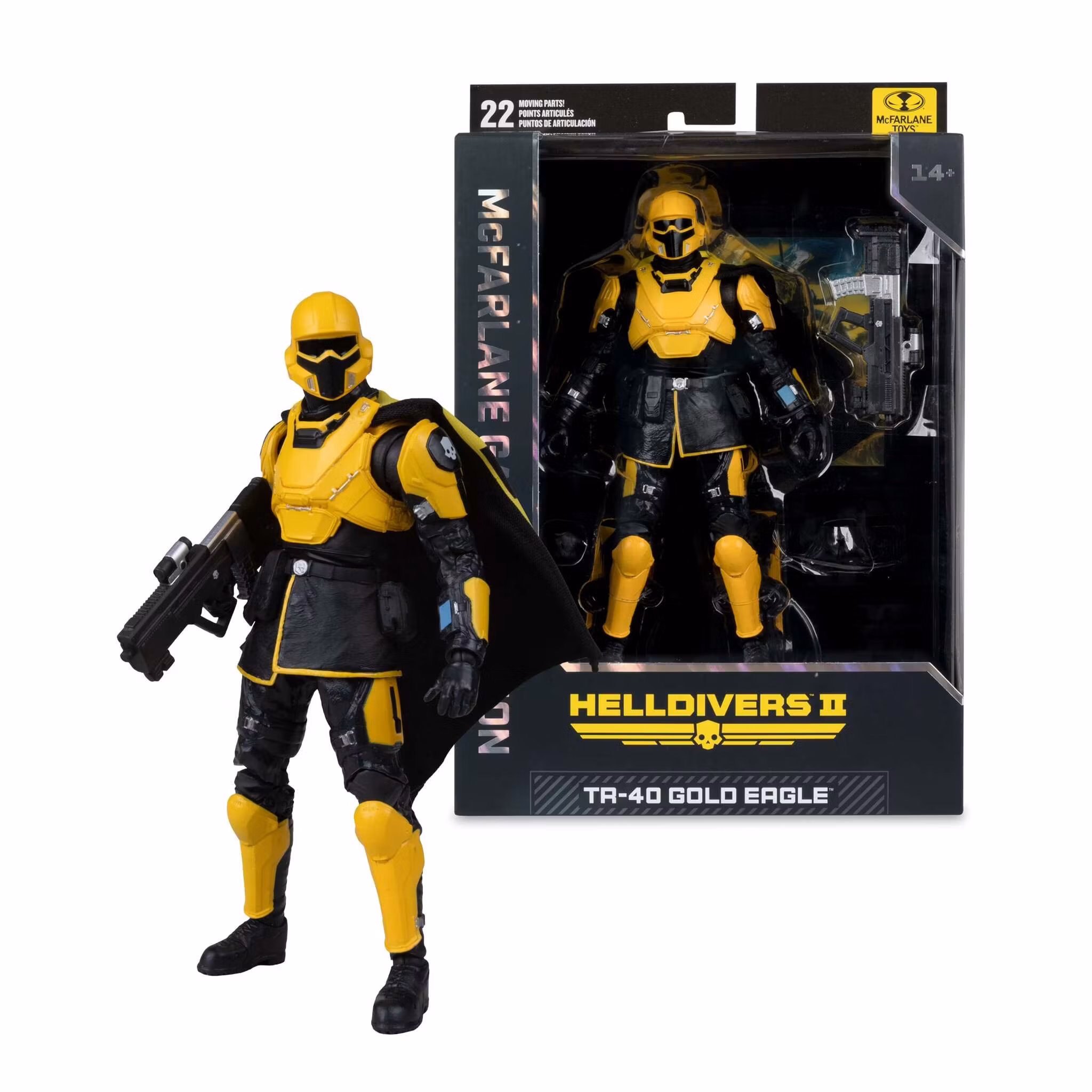 Helldivers 2 McFarlane Gaming Edition T4-40 Gold Eagle Action Figure