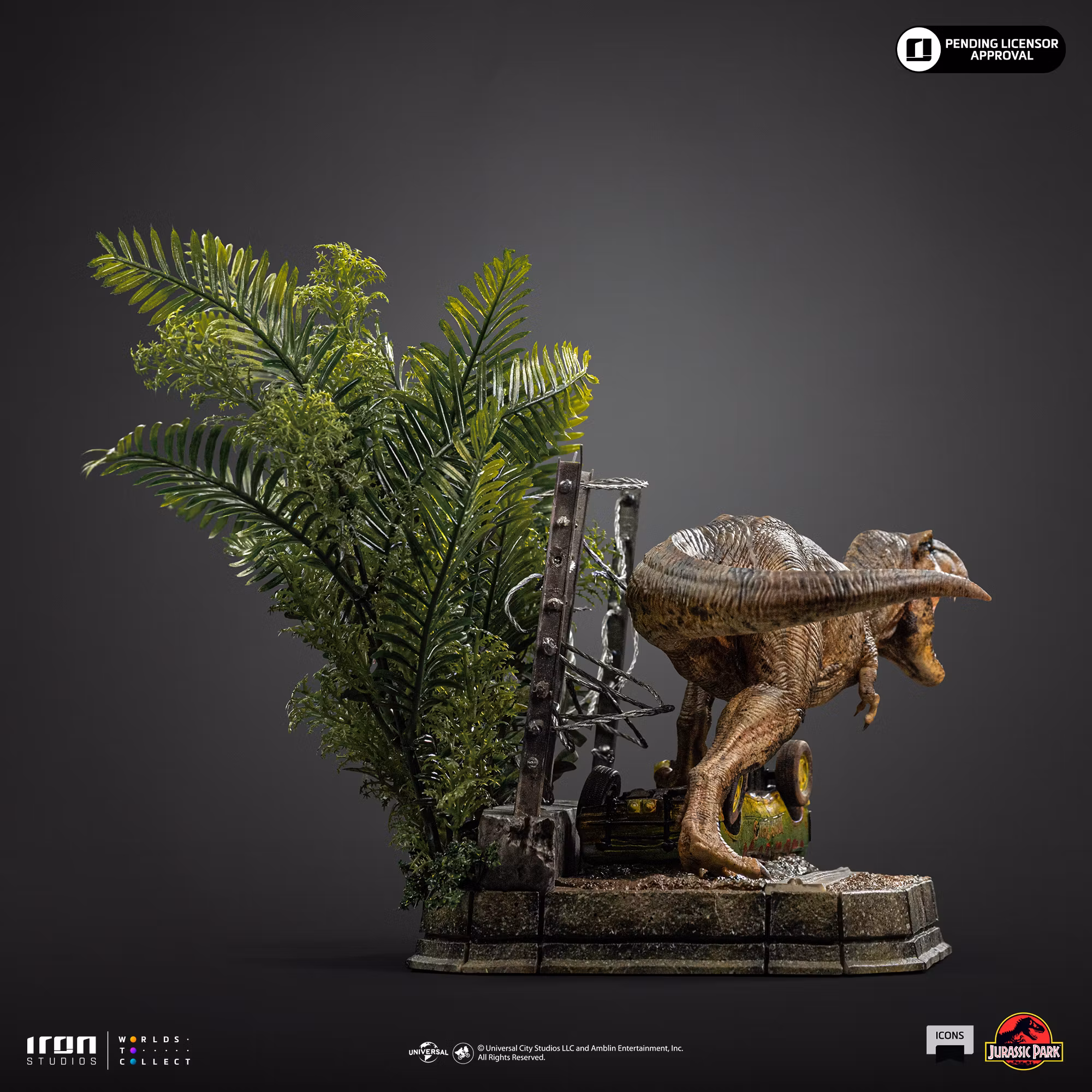 Jurassic Park Icons T-Rex Breakout Set A Scene Statue