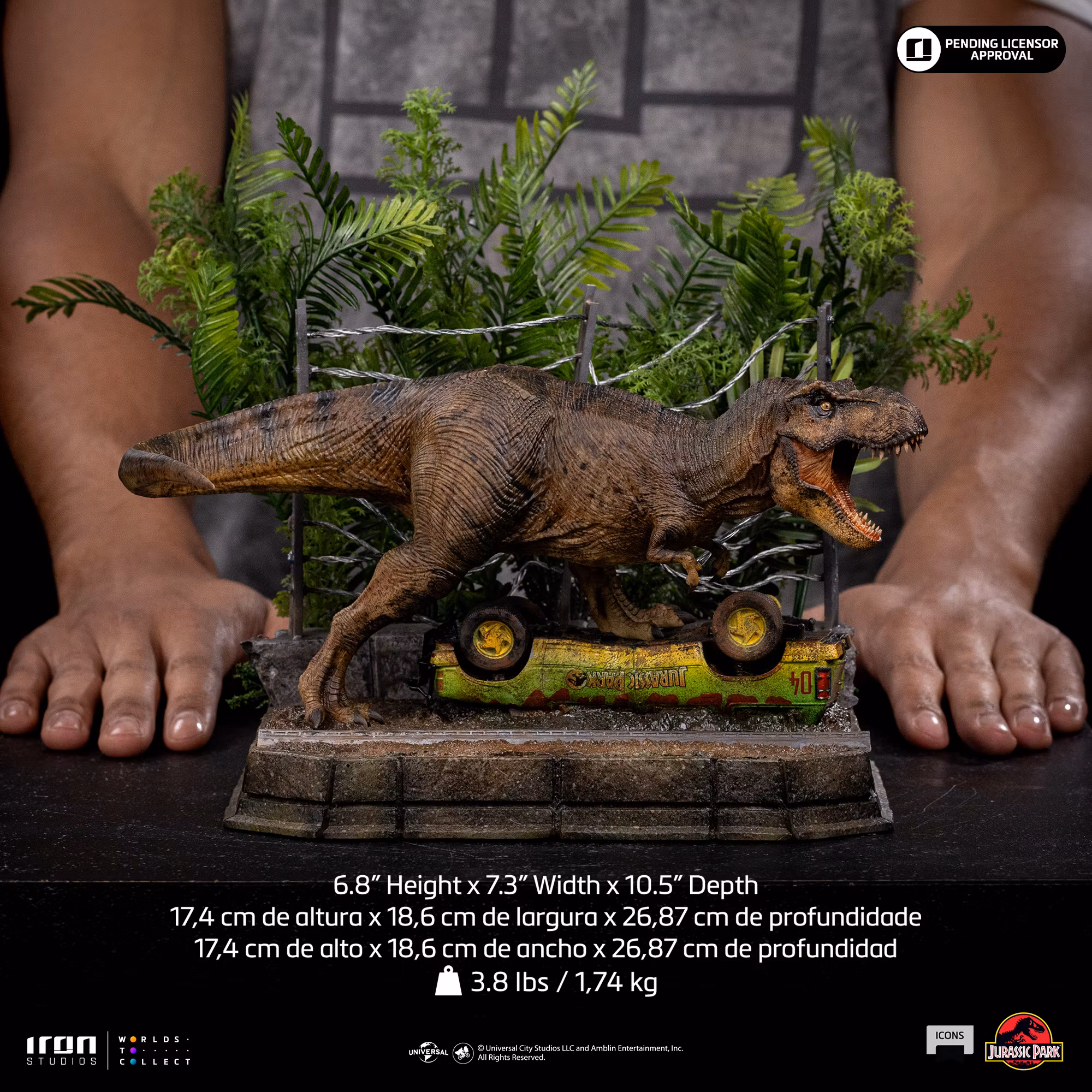 Jurassic Park Icons T-Rex Breakout Set A Scene Statue